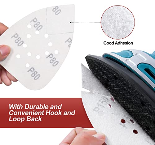 S SATC Mouse Detail Sander Sandpaper 50 PCS Mouse Sanding Pads 12 Hole Mouse Sandpaper Assorted 60/80/120/150/220 Grits - style: 50 PCS 12 Hole 60/80/120/150/220 Grits Mouse Sandpaper
