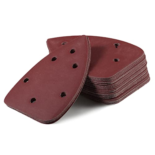 30 Pcs Mouse Sander Sandpaper 400 Grit 6 Hole Mouse Sander Pads Hook and Loop Sanding Disc - style: 400 Grit