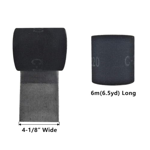 SCOTTCHEN Sanding Screen Mesh Roll for Dry Wall 4-1/8" Wide x 6.5yd(20 ft) Long Silicon Carbide Grits #80-1 Roll - size: Roll: 4-1/8"x 20 ft, style: #80