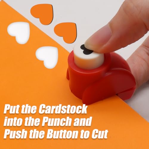 Luomorgo 12 Pcs Craft Hole Punch Shapes Set, Mini Paper Punchers