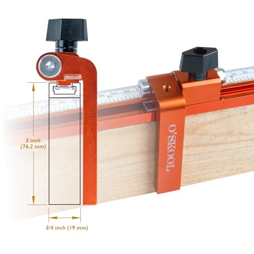 3-Inch T-Track Adjustable Fence Flip Stop with Cursor, TTK015 - size: 3-Inch T-Track Adjustable Fence Flip Stop