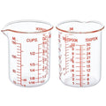 Ackers BORO3.3 Glass Measuring Cup, V-Shaped Spout, 150 mL / 5 oz, 2 Pack - size: 150ML(5.0OZ)-Pack of 2