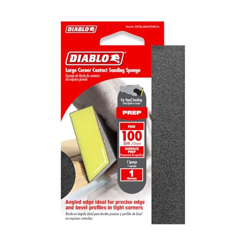 Diablo Corner Contact Sanding Sponge - 5" x 3" x 1", 100 Fine Grit - size: 5" x 3" x 1", style: 100 FIne Grit - Sponge
