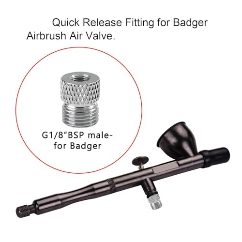 Airbrush Adapter Kit, 1/8" BSP Conversion Fitting for Badger Paasche - size: KIT 1