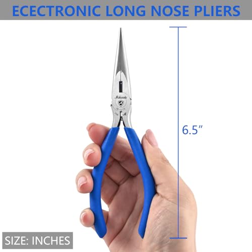 Needle Nose Pliers Set, 3 Pack 6.5"Long Nose Pliers for Wire Bending, High Carbon Steel Nose Plier, Serrated Jaw Pliers for Jewelry Making, Electronics Repair, Object Grasping, Craft Making - size: 6.5"-3Pack