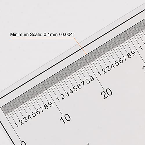 HARFINGTON 2pcs Film Flexible Ruler 80cm 0.1mm Scale with R Angle & Width Lines PET Plastic Folding Straight Ruler Calibration Soft Ruler Measuring Tool for Factory, Transparent - size: 80cm