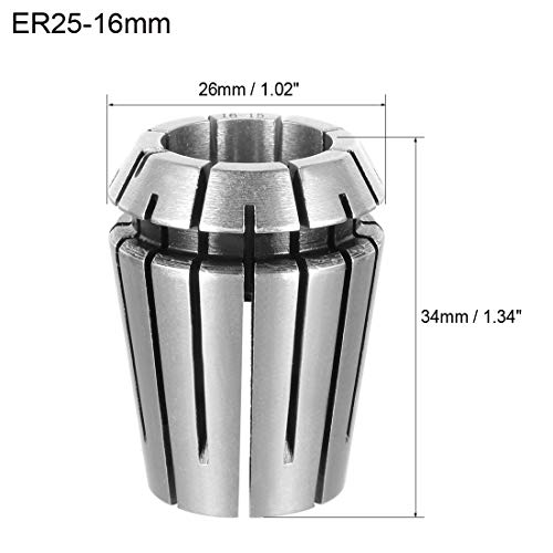 uxcell ER25 16mm Spring Collet Chuck for CNC Engraving Machine Lathe Milling Tool - size: 16mm