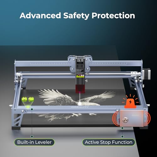 Creality Falcon 10W Laser Engraver Machine, 0.06mm High Precision Laser Engraving Machine 72W Laser Cutter and Engraver Machine for Wood Metal Acrylic Leather, 15.7"×16.3" Workspace - color: Falcon-10W