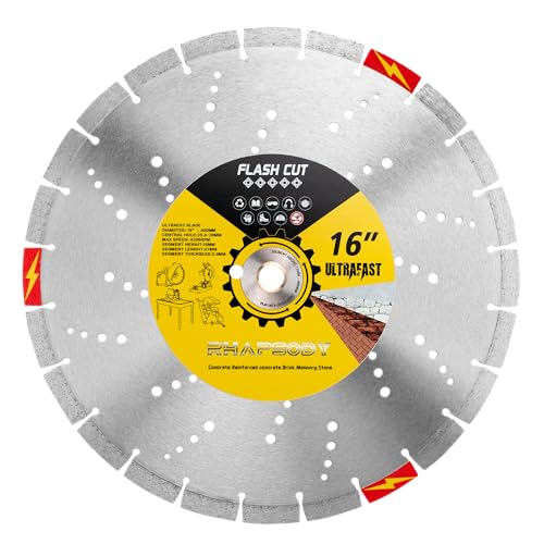 RHAPSODY 16Inch Ultrafast Diamond Saw Blade,Segmented General Purpose Blade - size: 16Inch (400mm)-1pc