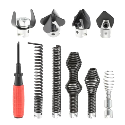 10 PCS Drain Snake Attachment,Drain Auger Cutter Kit