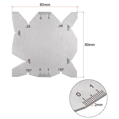 HARFINGTON Drill Bit Angle Gauges 60°-160° Drill Sharpening Gauge, Stainless Steel Angle Measuring Gage