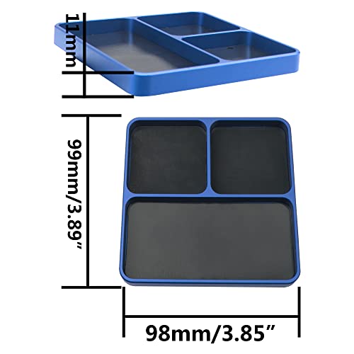 RC Screw Tray Magnet Screws Holder Plate Screw Organizer Tool (Blue) - color: Blue