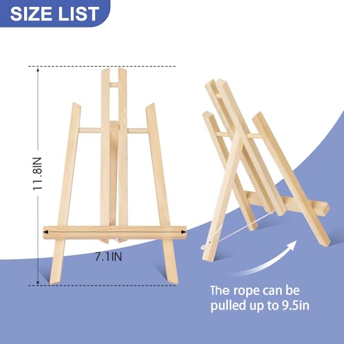 ESRICH 24 Pack 11.8" Wood Easels, Tabletop Easel for Painting - style: 11.8"-24P