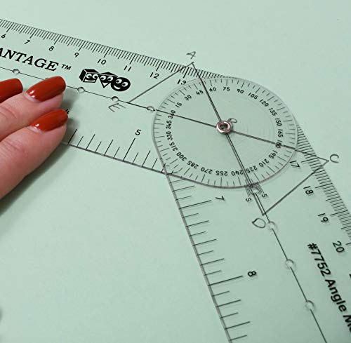 Learning Advantage Angle Measurement Ruler, Clear, Flexible and Adjustable