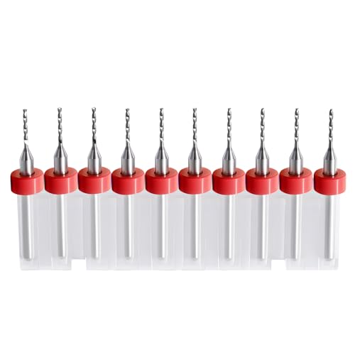 10PCS 1.5mm Tungsten Carbide Shank Micro Drill Bits for PCB - size: 1.5mm (CED)