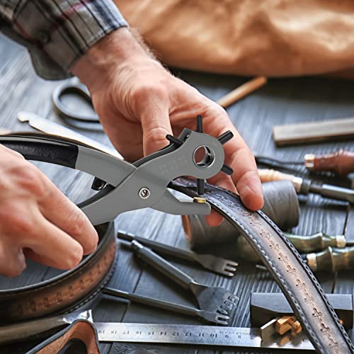 UNCO- Leather Hole Punch Tool, 5/64", 3/32", 7/64", 1/8", 5/32", 3/16" - color: Black