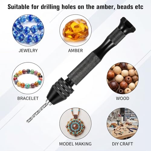 Pin Vise Hand Drill Set with 48 Micro Drill Bits, Small Drills Bits