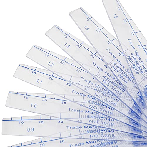 Plastic Feeler Gauge 0.05mm to 2mm Metric Gap Measuring Tool 19 Leaf - size: 0.05mm-2mm 19 Leafs