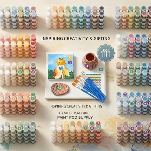 40 Empty Paint Containers with Lids - color: 40 Strips+30 Flat+10miniature Brush+460 Labels