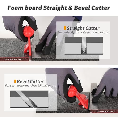 Straight/Bevel Foam Board Cutter, Foam KT Board Cutting Tool - color: Foam Board Cutter