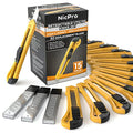 Nicpro 15 Pack Utility Knives with 30 PCS Extra Blades, Plastic Box Cutters - style: 15 Pack（18 mm）