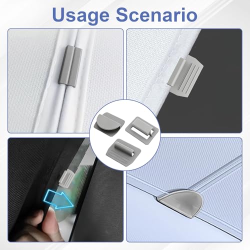 Model Y Sunshade Clips, Roof Sun Shade Insert Fasteners Gray - color: Grey & 16 Pcs