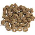 48 Pcs 3/32" Shank Abrasive Nylon Fiber Buffing Wheels (120 Grit) - size: 1 inch