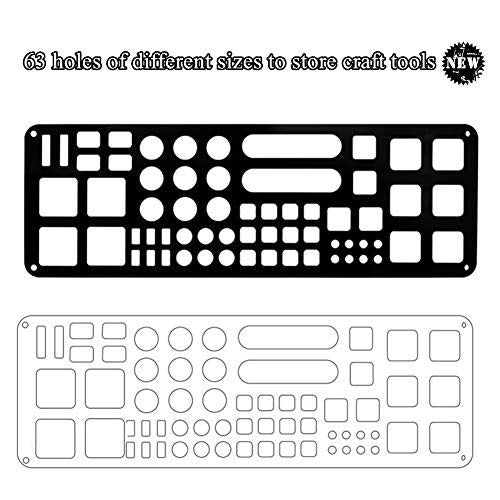 OLYCRAFT Mold Making Tools Storage Box Gunpla Tools Storage Box Model Building Tool Organizer 63 Holes Shelf Craft Tools Rack Stand for Tools Storage