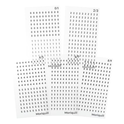 700 Pcs Tiny Number PET Stickers, 4 mm Black Digits 0-9 - style: Tiny Digital