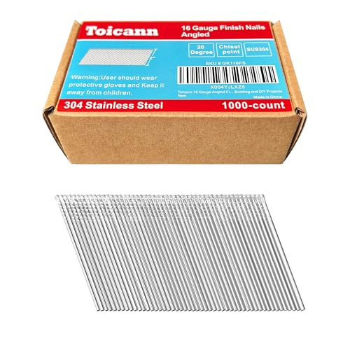 16 Gauge 20-Degree Angled Finish Nails 2 Inch, 1000-Pack - size: 2"~1000pcs