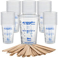 TCP Global 10 oz. (300ml) Graduated Plastic Mixing Cups - Box of 50