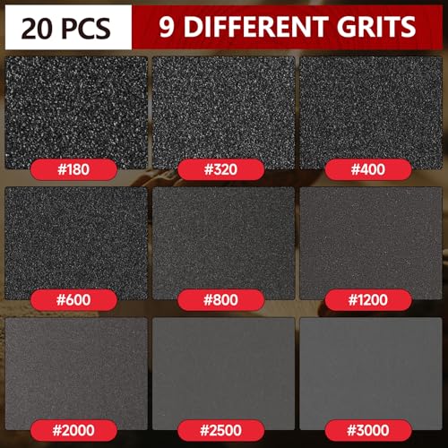 Shinboc 20 PCS 3 Inch Sanding Sponge 1200 Grit, Hook and Loop Sanding Disc - style: 1200 Grit