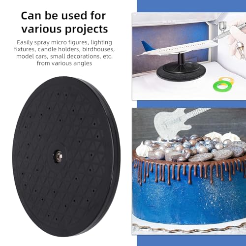 7.5in Heavy Duty Rotating Swivel Stand, 360 Degree Rotating Turntable for Paint Spraying & Craft Projects, Turntable for Airbrush Paint Spray Booth Model Base HS - E13