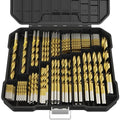 230Pcs(3/64" - 1/2") Titanium Twist Drill Bit Set - size: 3/64" - 1/2" - 230pcs HSS