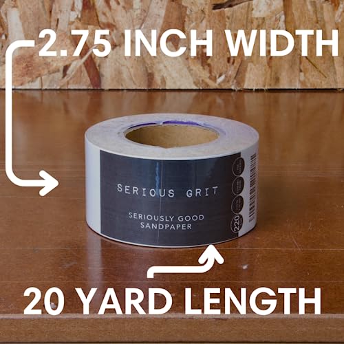 Serious Grit - P400 Grit Ceramic Adhesive Sandpaper Roll - 2.75" x 20 Yard - size: 400 Grit