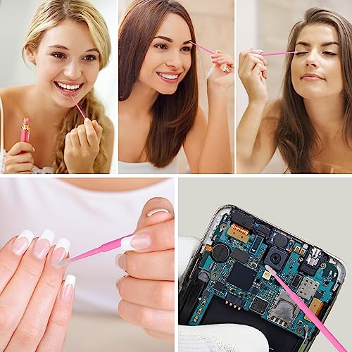 Eyxformula Microswabs for Eyelash Extensions, 500 PCS, Pink, 2.0mm Head - color: Pink - Normal Brush - 500 pcs