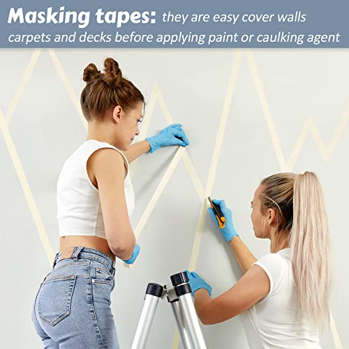 Fainne 45 Rolls Masking Tape Bulk 0.8 Inch 55 Yards - size: 0.8 Inch
