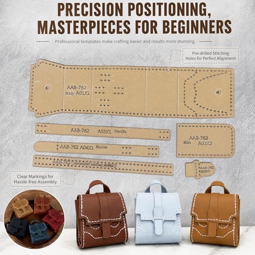 RIVEENY Acrylic Leather Craft Template, DIY Pattern Tool for Coin Purse - color: transparent