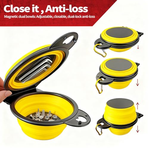 Magnetic Trays, Magnetic Bowl for Screws, Magnetic Tool Tray (yellow2.0) - style: yellow2.0