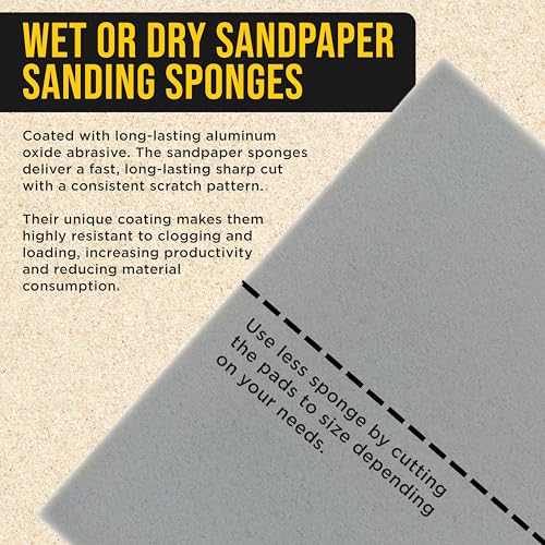 Dura-Gold Microfine Cut Sanding Sponges 5.5" x 4.5", 1200 to 1500 Grit, 10 - style: Micro Fine
