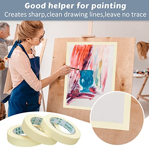 Fainne 45 Rolls Masking Tape Bulk 0.8 Inch 55 Yards - size: 0.8 Inch