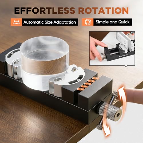 SakerNeo Fractal Vise, Self-Adjusting Drill Press Bench Vice (Black) - color: Black