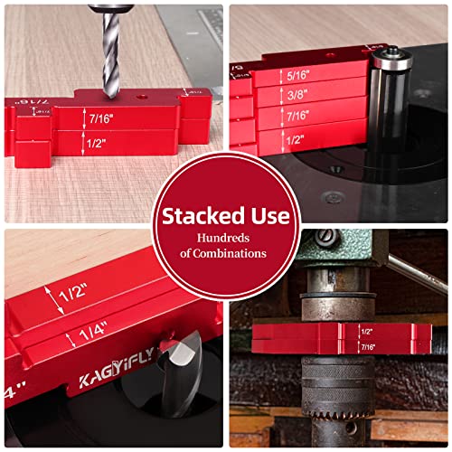 Setup Blocks Woodworking, 14pcs Aluminum Setup Blocks Height Gauge Set for Router Table Saw and Angle Measure Set up (Each Setup Bars has Different Thickness) - style: 14 Pcs