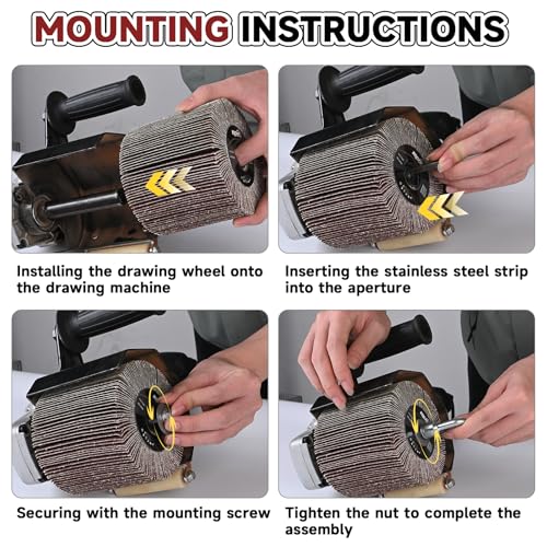 4.7" x 4" Surface Conditioning Tool, 80 Grit Emery Cloth burnishing Wheel - style: 80Grit