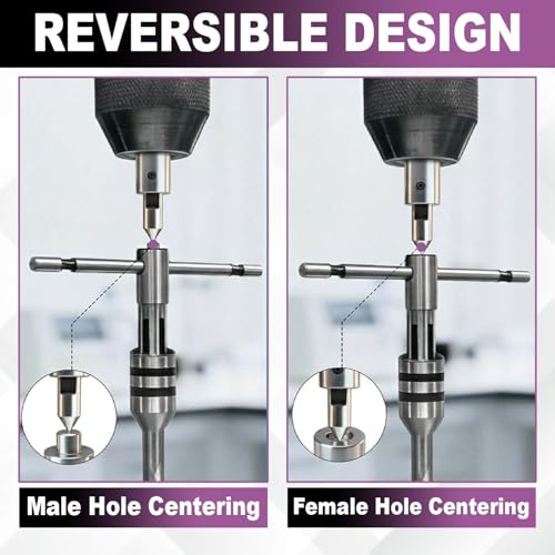 MachEl Spring Center Tap Guide Tool Set of 2, Hardened Steel, 1/2" Shank