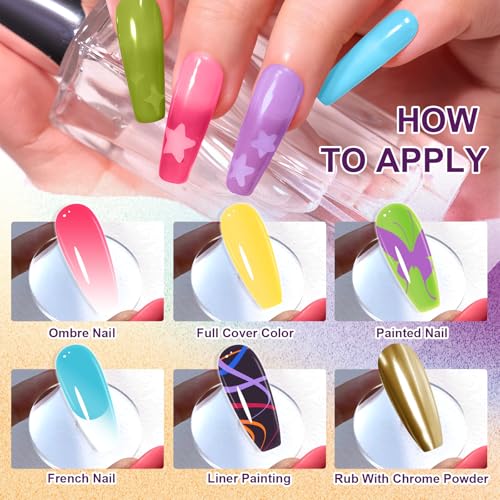 24 Colors Pat Painting Nail Gel, Hema＆TPO Free - color: 24 B