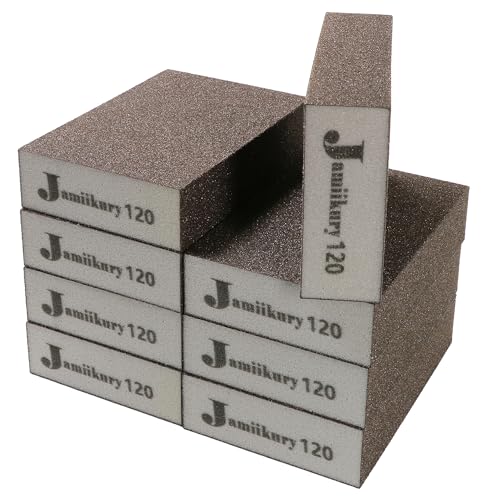 120 Grit Sanding Block, Jamiikury Fine Sanding Sponge, 8pcs - size: 120 Grits