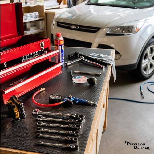 Precision Defined Tool Box Liner 10 ft x 24" Black Non Slip Mat Shelf Liner - size: 10 ft x 24"
