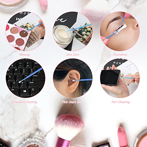 G2PLUS Cotton Swabs 500PCS Disposable Micro Applicator Brushes Micro Swabs - color: Blue, size: 500PCS