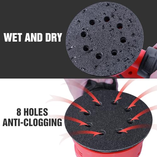100 Pcs 5 inch Wet Dry Sanding Discs 3000 Grit 8 Hole Hook and Loop - style: 100 Pcs-3000 Grit